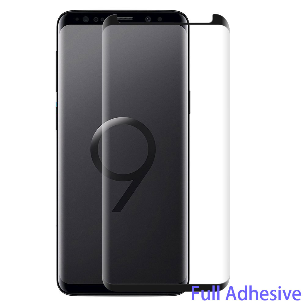 Galaxy S9 / S8 Full Adhesive Glue Full Edge Tempered Glass Screen Protector - Case Friendly (Glass